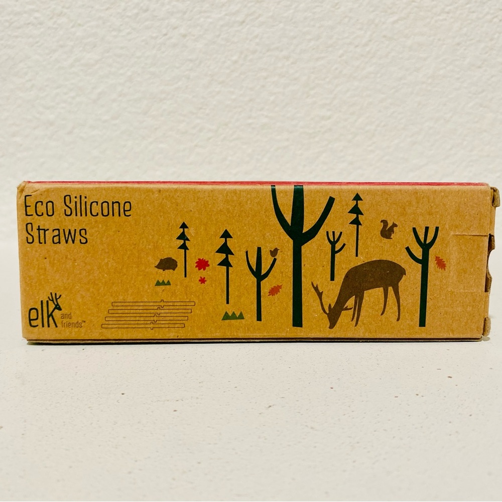 New Elk And Friends Eco Silicone Straws For Toddlers & Children